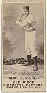 Edwin Forrest "Ned" Bligh, Catcher, Cleveland, from the Old Judge series (N172) for Old Judge Cigarettes by Goodwin & Company