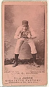 Edwin Forrest "Ned" Bligh, Catcher, Cleveland, from the Old Judge series (N172) for Old Judge Cigarettes by Goodwin & Company