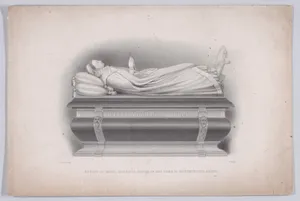 Effigy of Mary, Queen of Scots on her tomb in Westminster Abbey (from The Pictorial History of Scotland, volume 1)