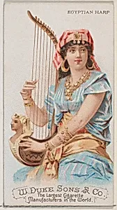 Egyptian Harp, from the Musical Instruments series (N82) for Duke brand cigarettes by W. Duke, Sons & Co.|Schumacher & Ettlinger