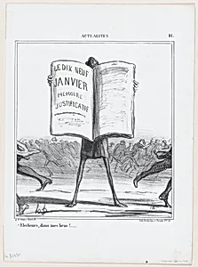 Electors, into my arms!..., from 'News of the day,' published in "Le Charivari" by Honoré Daumier|Arnaud de Vresse|Destouches