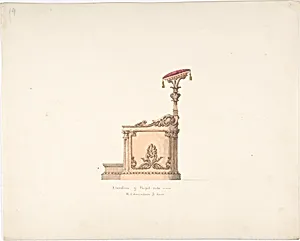 Elevation of a Pulpit, Side View, R. Edmundson & Sons by Anonymous, British, 19th century