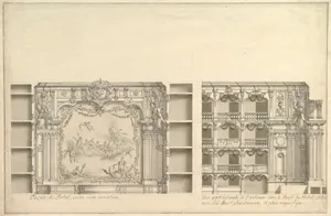 Elevation of Proscenium According to New Design and Lateral View of Boxes