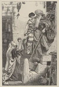 Elijah and the Widow's Son, from "Dalziels' Bible Gallery"