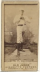 Elmer Ellsworth "Mike" Smith, Pitcher, Cincinnati, from the Old Judge series (N172) for Old Judge Cigarettes by Goodwin & Company