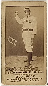 Elton P. "Ice Box" Chamberlain, Pitcher, St. Louis Browns, from the Old Judge series (N172) for Old Judge Cigarettes by Goodwin & Company