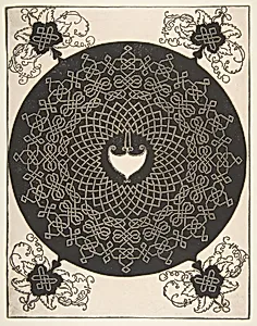 Embroidery Pattern with an Amazon Shield in its Center by Albrecht Dürer|Leonardo da Vinci