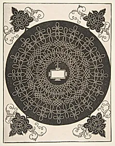 Embroidery Pattern with an Oblong Panel in its Center by Albrecht Dürer|Leonardo da Vinci