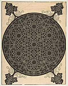 Embroidery Pattern with Seven Six-pointed Stars and Four Corner Pieces by Albrecht Dürer|Leonardo da Vinci