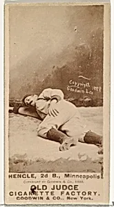 Emery J. "Moxie" Hengel, 2nd Base, Minneapolis, from the Old Judge series (N172) for Old Judge Cigarettes by Goodwin & Company