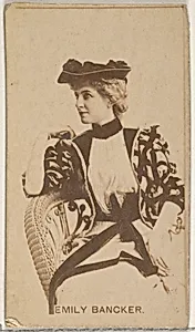 Emily Bancker, from the Actors and Actresses series (N45, Type 8) for Virginia Brights Cigarettes by Allen & Ginter