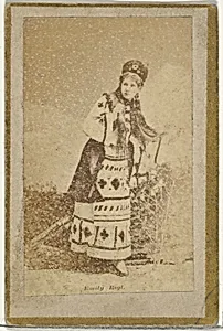 Emily Rigl, from the Actresses and Celebrities series (N60, Type 2) promoting Little Beauties Cigarettes for Allen & Ginter brand tobacco products by Allen & Ginter