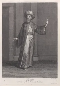 Emir, homme de Loy de la Race de Mahomet, plate 22 from "Recueil de cent estampes représentent differentes nations du Levant"