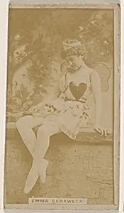 Emma Seraweck, from the Actresses series (N245) issued by Kinney Brothers to promote Sweet Caporal Cigarettes by Kinney Brothers Tobacco Company