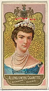 Empress of Austria, from World's Sovereigns series (N34) for Allen & Ginter Cigarettes by Allen & Ginter