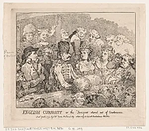 English Curiosity or The Foreigner Stared Out of Countenance by Thomas Rowlandson|S. W. Fores