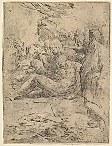 Entombment by Anonymous, Italian, 16th century|Parmigianino (Girolamo Francesco Maria Mazzola)