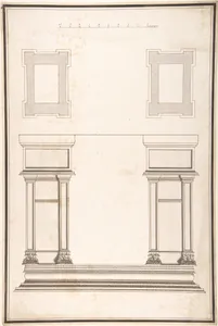 Entrance Portal: Plan and Elevation, Each Pier Consisting of Two Pilasters