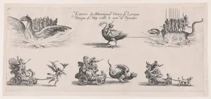Entrée de Monseigneur Henry de Lorraine (Entrance of Henry de Lorraine), from Le Combat a la Barrière in the Palace at Nancy by Henri Humbert, printed by Sebastien Phillipe