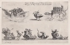 Entrée de Monseigneur Henry de Lorraine (Entrance of Henry of Lorraine), from Le Combat a la Barrière in the Palace at Nancy by Henri Humbert, printed by Sebastien Phillipe