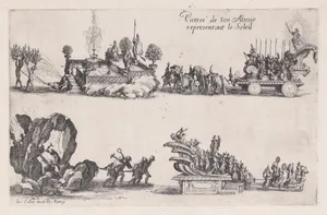 Entrée du duc Charles IV (Entrance of Duke Charles IV), from Le Combat a la Barrière in the Palace at Nancy by Henri Humbert, printed by Sebastien Phillipe