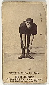 Ervin Duane "Jim" Curtiss, Right Field, St. Joseph Clay Eaters, from the Old Judge series (N172) for Old Judge Cigarettes by Goodwin & Company