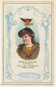 Estelle Clayton in Colors of Isle of Purbeck Yacht Club, from the Yacht Colors of the World series (N140) issued by Duke Sons & Co. to promote Honest Long Cut Tobacco