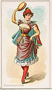 Estudiantina Dancer, from the Dancing Women series (N186) issued by Wm. S. Kimball & Co. by William S. Kimball & Company