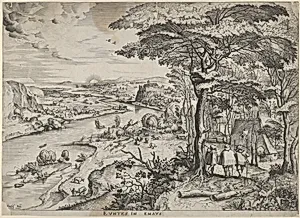 Euntes in Emaus (Landscape with Pilgrims at Emmaus) by Pieter Bruegel the Elder|Johannes van Doetecum I|Lucas van Doetecum|Hieronymus Cock