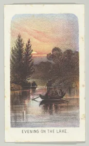 Evening on the Lake, from the series, Views in Central Park, New York, Part 3