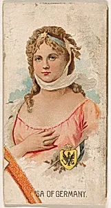 Example of display card, Louisa of Germany, from Leaders series (N222) issued by Kinney Bros. by Kinney Brothers Tobacco Company