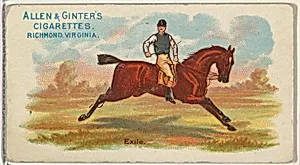 Exile, from The World's Racers series (N32) for Allen & Ginter Cigarettes by Allen & Ginter|Lindner, Eddy & Claus