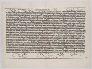 Explanatory Text, Part V, from the Arch of Honor, proof, dated 1515, printed 1517-18