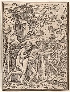 Expulsion from Paradise, from The Dance of Death by Hans Holbein the Younger|Hans Lützelburger