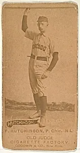 F. Hutchinson, Pitcher, Chicago, from the Old Judge series (N172) for Old Judge Cigarettes by Goodwin & Company