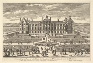 Face du grand corps de Logis du Château de Richelieu du côté du Parterre