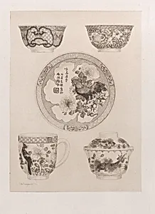 Famille Rose Japonaise by Jules-Ferdinand Jacquemart