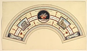 Fan Design with the Pantheon and the Colosseum