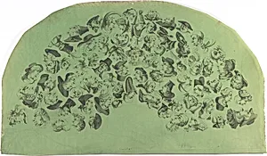 Fan Leaf Decorated with Caricatures and Reversible Heads by Anonymous, French, early 19th century