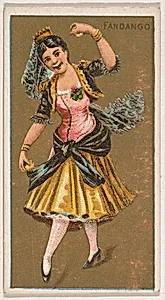 Fandango, from National Dances (N225, Type 1) issued by Kinney Bros. by Kinney Brothers Tobacco Company