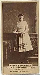 Fannie Batchelder, from the Actors and Actresses series (N145-7) issued by Duke Sons & Co. to promote Duke Cigarettes by W. Duke, Sons & Co.