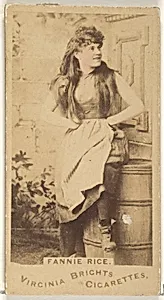 Fanny Rice, from the Actors and Actresses series (N45, Type 1) for Virginia Brights Cigarettes by Allen & Ginter