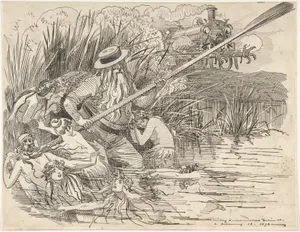 Father Thames and Henley Naiads (Cartoon published in Punch, February 26, 1898)
