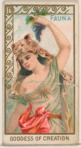 Fauna, Goddess of Creation, from the Goddesses of the Greeks and Romans series (N188) issued by Wm. S. Kimball & Co.
