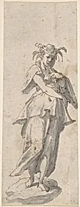 Female Figure with Horn