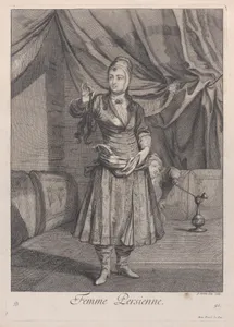 Femme Persienne, plate 91 from "Recueil de cent estampes représentent differentes nations du Levant"