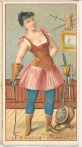 Fencing Master, from the Occupations of Women series (N502) for Frishmuth's Tobacco Company