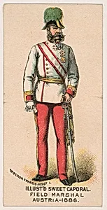 Field Marshal, Austria, 1886, from the Military Series (N224) issued by Kinney Tobacco Company to promote Sweet Caporal Cigarettes by Kinney Brothers Tobacco Company