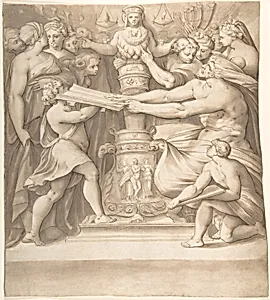 Figures Adoring a Statue of the "Magna Mater"