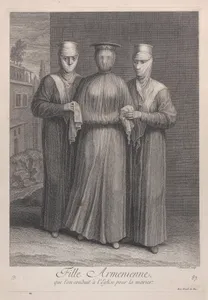 Fille Armenienne, que l'on conduit à l'Eglise pour la marier, plate 87 from "Recueil de cent estampes représentent differentes nations du Levant"